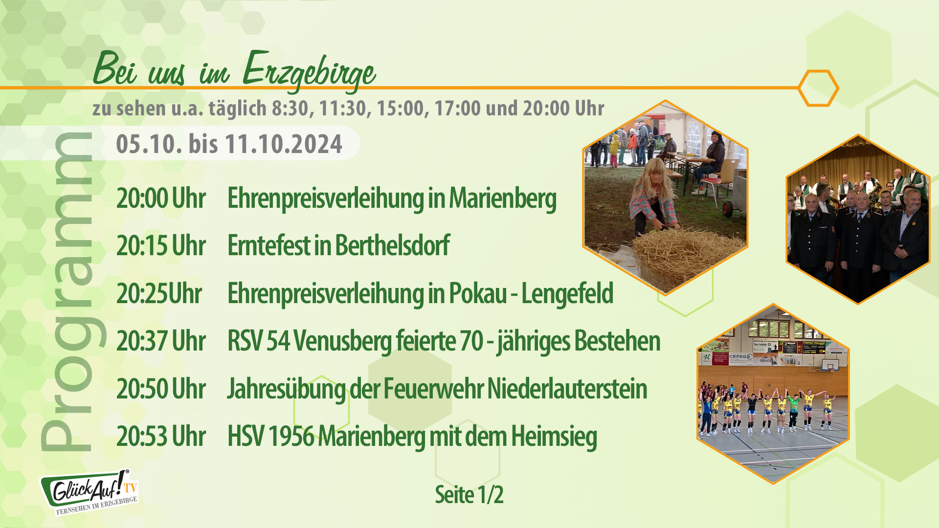 Bei uns im Erzgebirge für die Woche vom 05.10. bis 11.10.2024