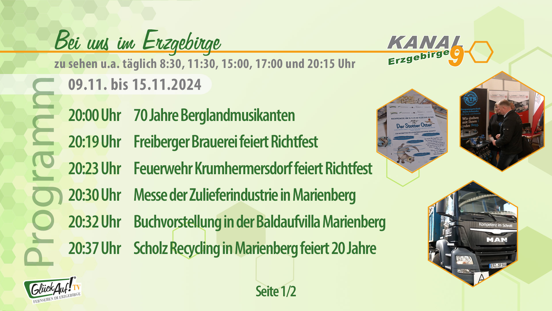 Bei uns im Erzgebirge für die Woche vom 09.11. bis 15.11.2024