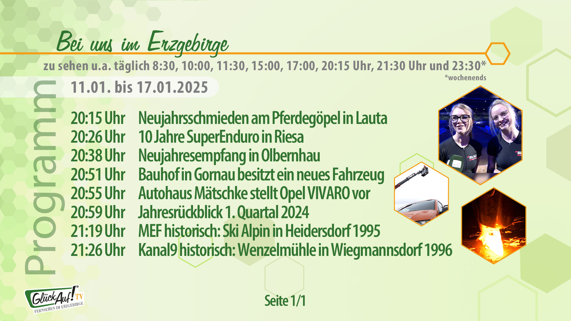 Bei uns im Erzgebirge für die Woche vom 11.01. bis 17.01.2025