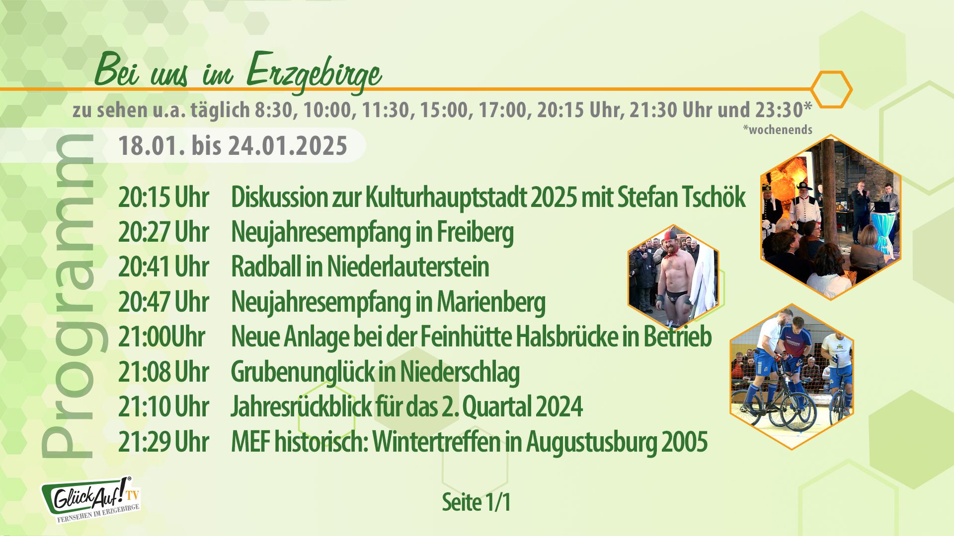 Bei uns im Erzgebirge für die Woche vom 18.01. bis 24.01.2025