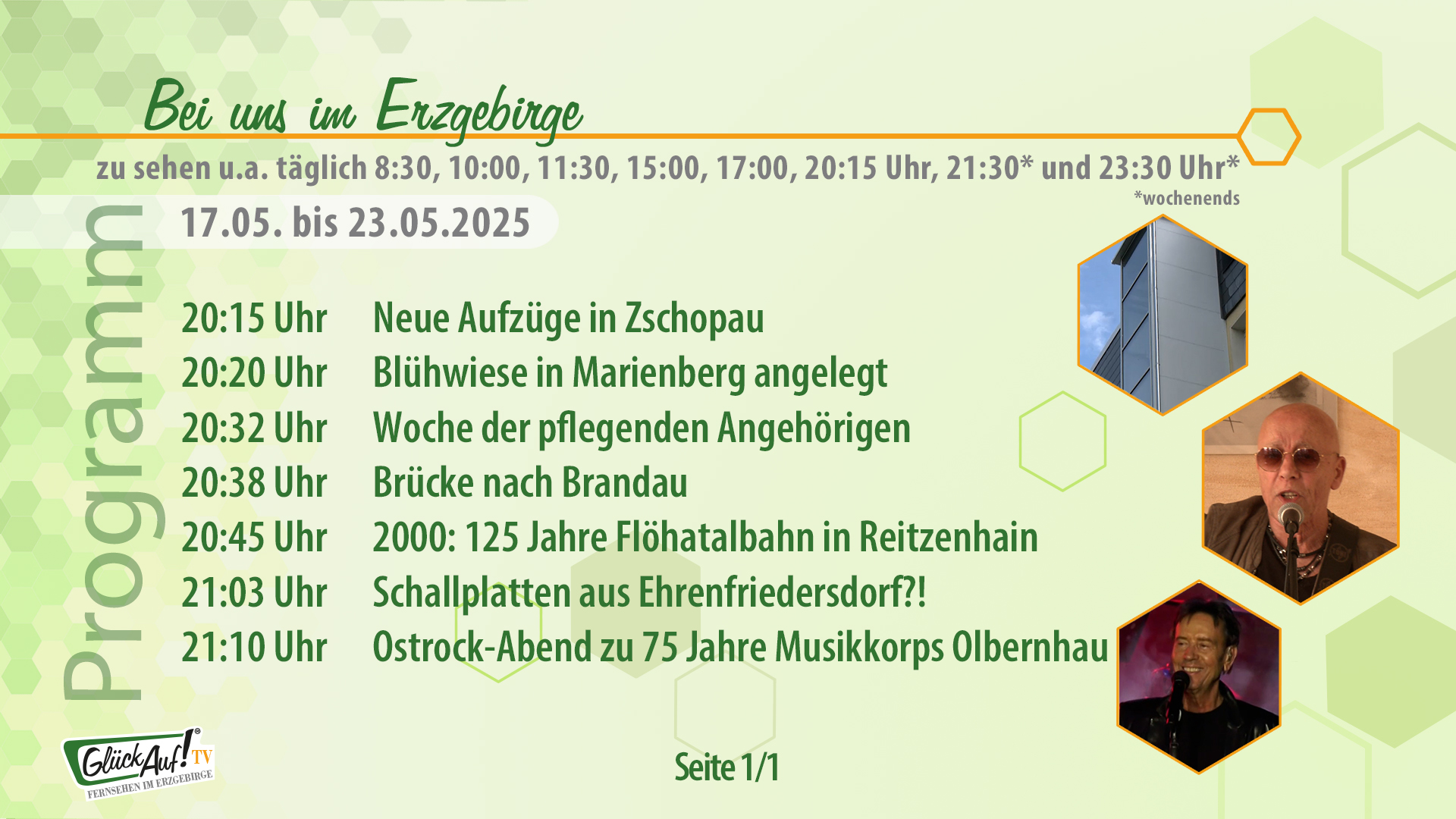 Bei uns im Erzgebirge für die Woche vom 17.05. bis 23.05.2025