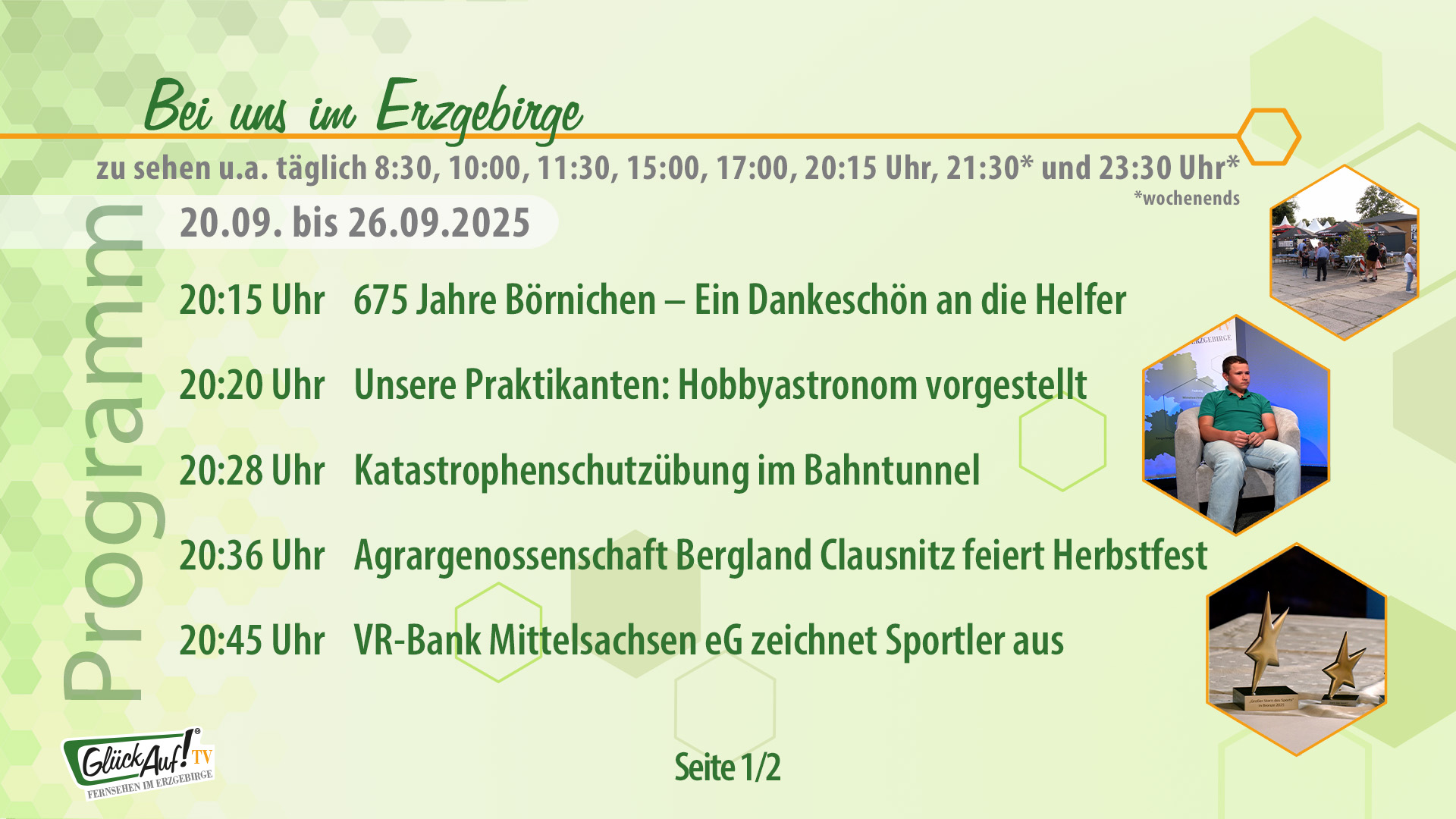 Bei uns im Erzgebirge für die Woche vom 20.09. bis 26.09.2025