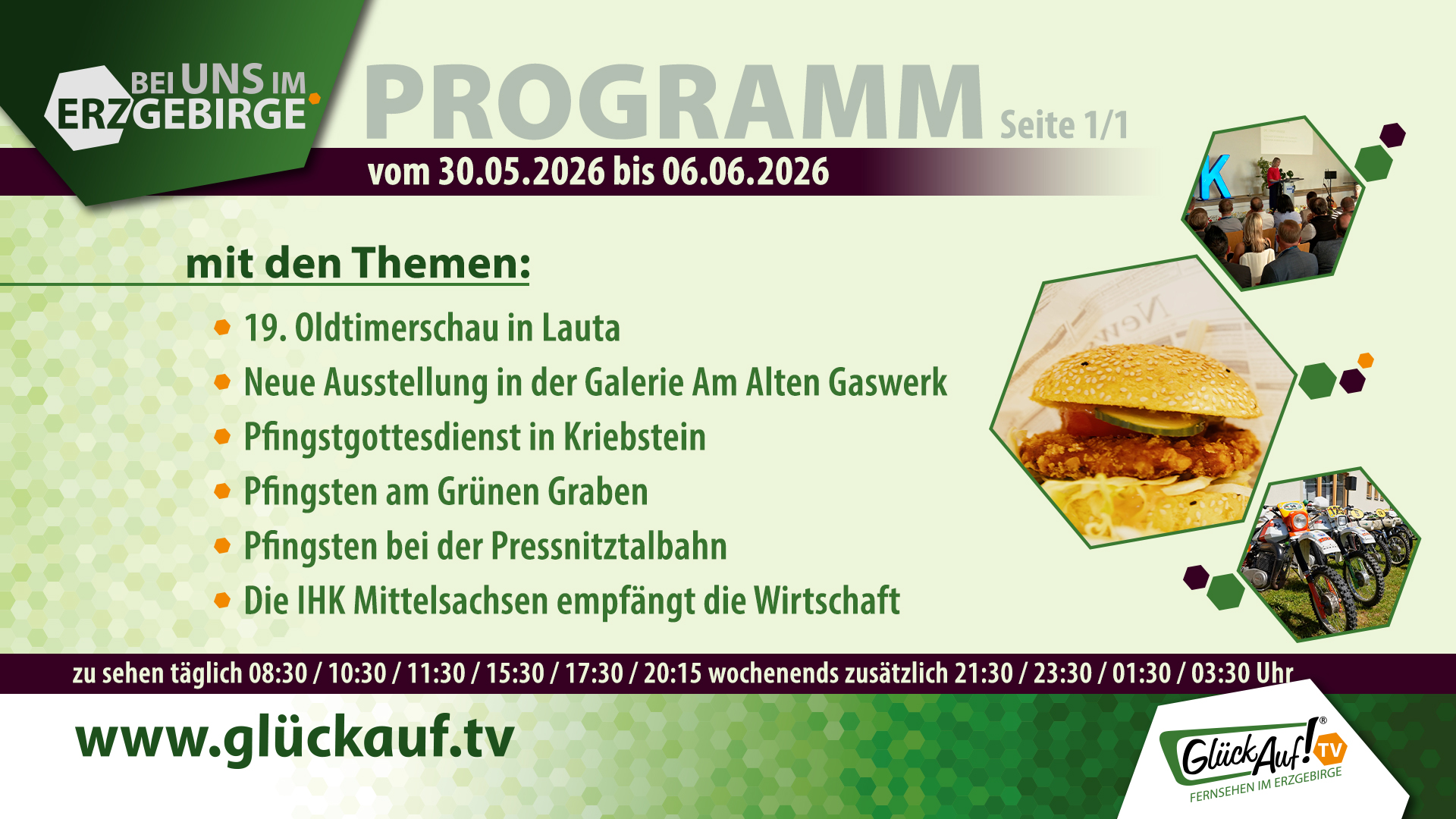 Bei uns im Erzgebirge für die Woche vom 30.05.2026 bis 05.05.2026