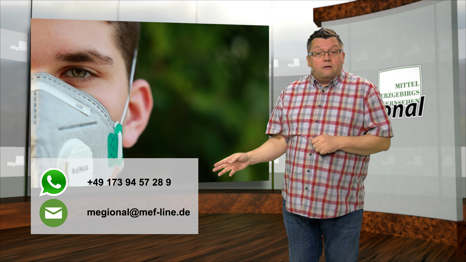 MEgional am 08. Januar mit ihren Fragen zum Thema Corona