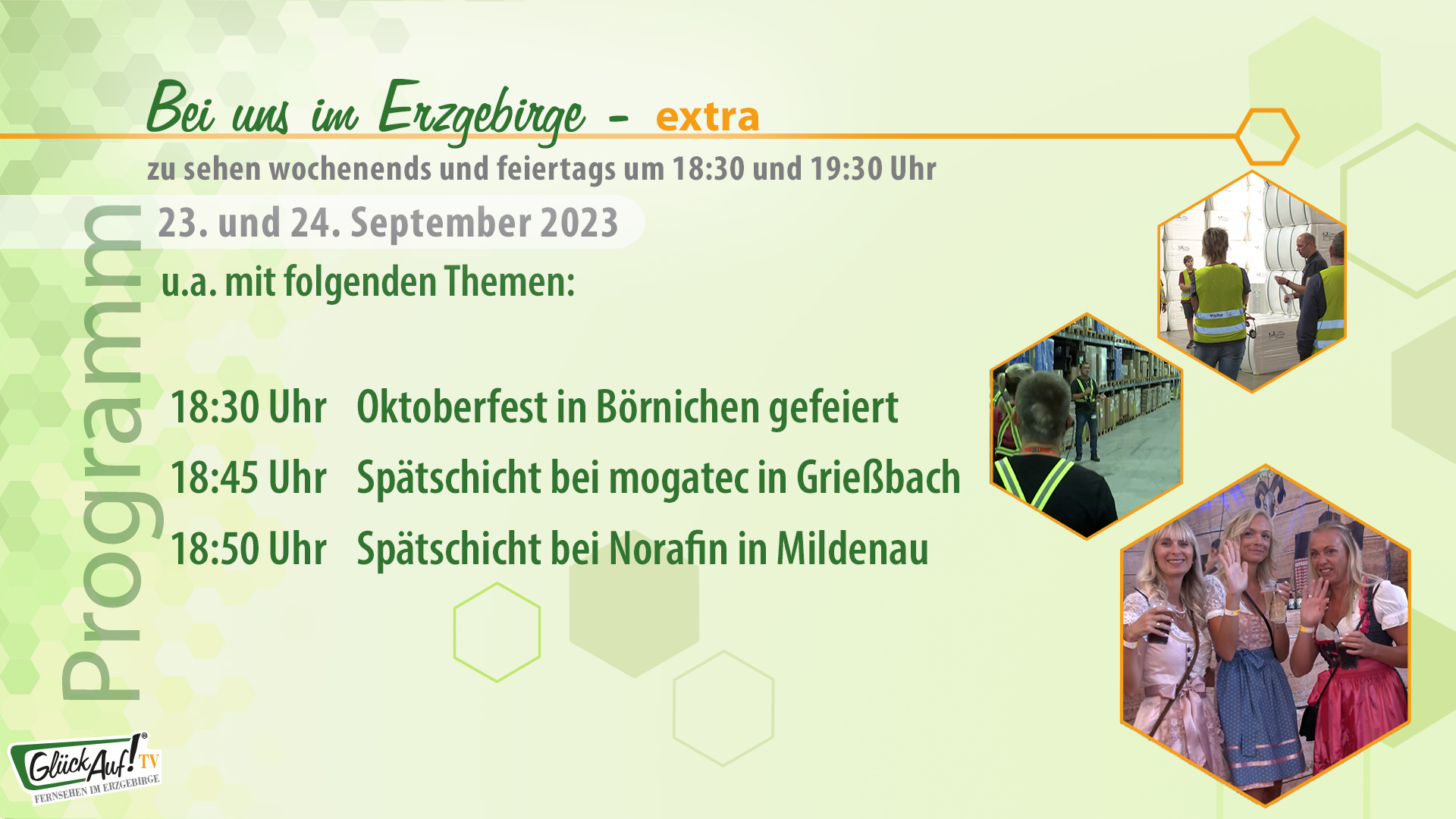 Bei uns im Erzgebirge - extra für das Wochenende der 38. Kalenderwoche 2023 Bei uns im Erzgebirge - extra für das Wochenende der 38. Kalenderwoche 2023