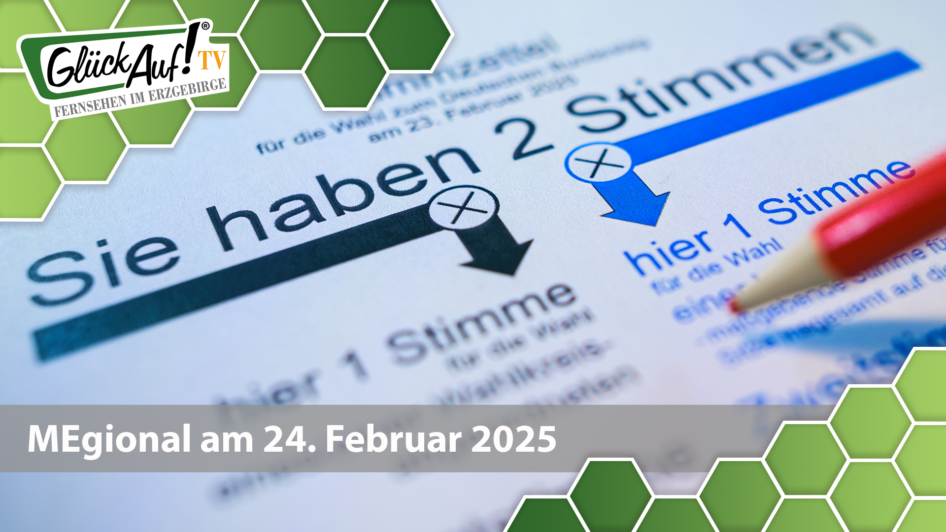 MEgional am 24. Februar 2025 mit dem Ergebniss der Bundestagswahl
