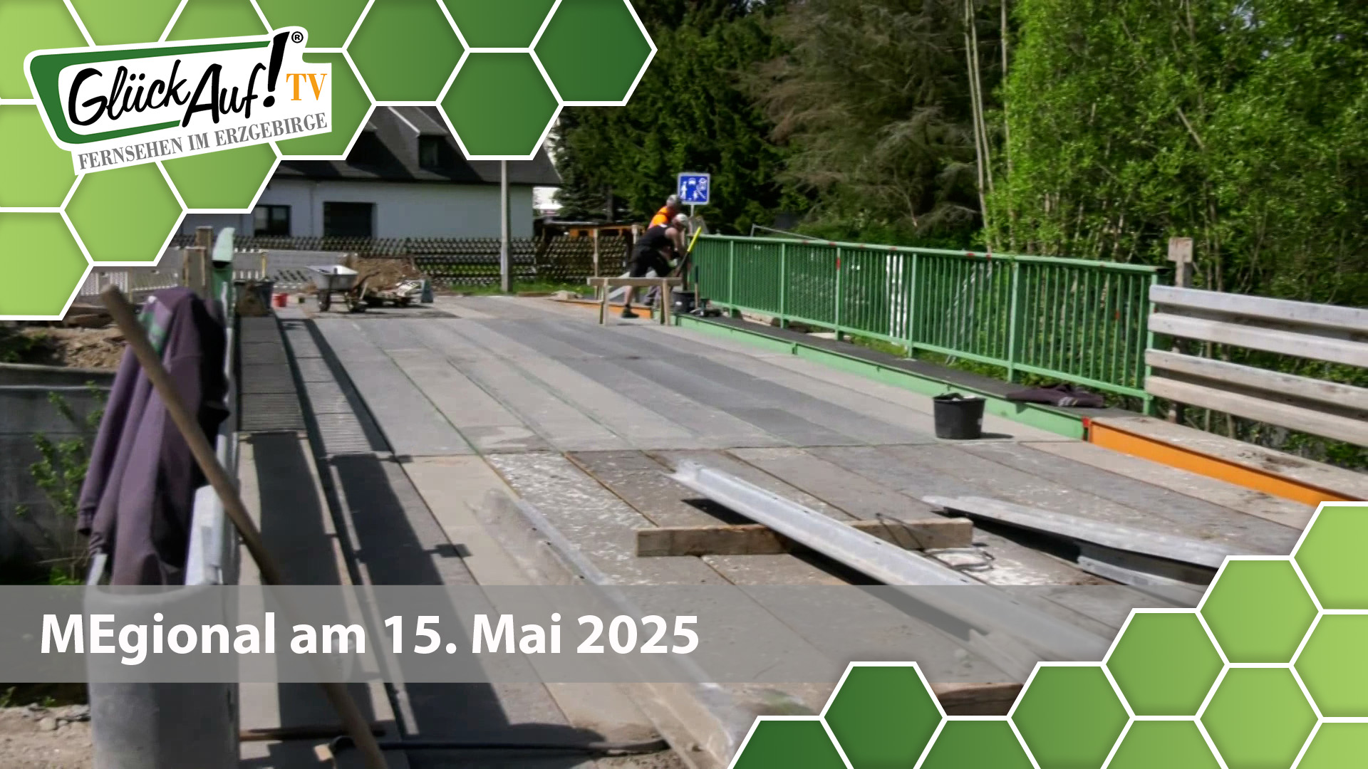 MEgional am 15. Mai 2025 mit dem Thema: Grenzbrücke Olbernhau im Bau